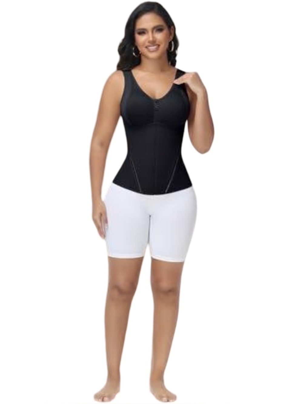 SHAPSHE Corset Waist Trainer Women Shapewear Tummy Control Workout Faja Black L - Picture 3 of 12